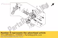 43110MCB611, Honda, wspornik komp., rr. honda xl 650 2000 2001 2002 2003 2004 2005 2006, Nowy