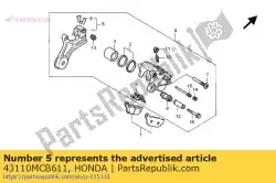 Here you can order the bracket comp., rr. From Honda, with part number 43110MCB611: