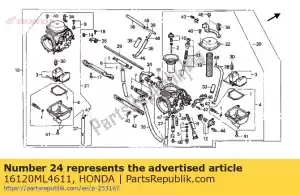 Honda 16120ML4611 levier, démarreur - La partie au fond