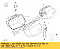 46542316908, BMW, right city system case - weiss/21l bmw  850 1100 1150 1994 1995 1996 1997 1998 1999 2000 2001 2002 2003 2004 2005 2006, New