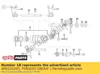 AP0220295, Piaggio Group, Arbre de changement de vitesse + cliquet assy aprilia  classic classic 610 etx mx rotax 122 rs rx rx sx 125 1994 1995 1996 1997 1998 1999 2000 2001 2002 2003 2004 2005 2006 2007 2008 2009 2010, Nouveau