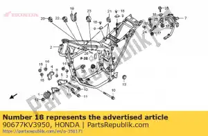 honda 90677KV3950 clip, ancla - Lado inferior