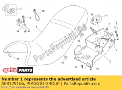 Aprilia AP8129166, Zadel rood, OEM: Aprilia AP8129166