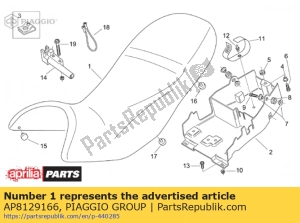 aprilia AP8129166 saddle red - Bottom side