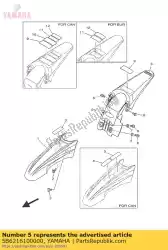 Ici, vous pouvez commander le garde-boue arrière comp. Auprès de Yamaha , avec le numéro de pièce 5B6216100000: