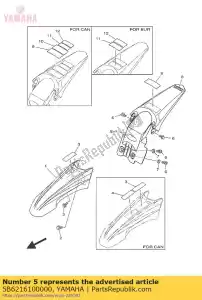 yamaha 5B6216100000 garde-boue arrière comp. - La partie au fond