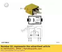 61366902041, BMW, Minirelay, hacer contacto, amarillo bmw  c1  40 125 200 400 450 600 650 850 900 1000 1100 1150 1200 1992 1993 1994 1995 1996 1997 1998 1999 2000 2001 2002 2003 2004 2005 2006 2007 2008 2009 2010 2011 2012 2013 2014 2015 2016 2017 2018 2019 2020, Nuevo