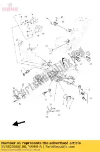 yamaha 5VS825666100 interrupteur, béquille latérale - La partie au fond