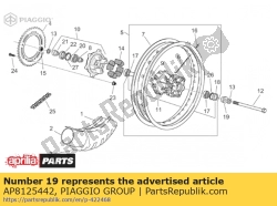 Aprilia AP8125442, Espaçador da roda traseira, OEM: Aprilia AP8125442