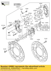 Kawasaki 430820016 pad-assy-rem - Onderkant