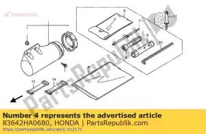 honda 83642HA0680 sac, manuel du propriétaire - La partie au fond