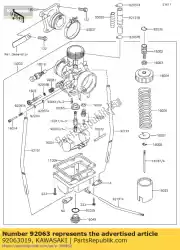 Here you can order the main jet #170 from Kawasaki, with part number 92063019: