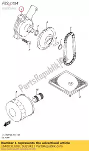 suzuki 1640031G00 pompe assy, ??eng o - La partie au fond