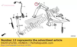 Aqui você pode pedir o pino, dividido, 2,5x25 em Honda , com o número da peça 9420125250: