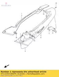 afdekking, frame rechts van Suzuki, met onderdeel nummer 4711045C000FP, bestel je hier online: