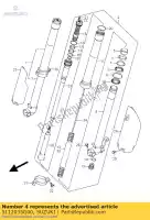 5112035G00, Suzuki, tubo interior lh suzuki rm z 450 2005 2006, Nuevo