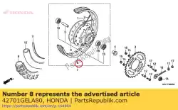 velg, wiel van Honda, met onderdeel nummer 42701GELA80, bestel je hier online: