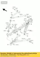 391861083, Kawasaki, jointure, lh kawasaki klf300 300 , Nouveau