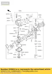 Aqui você pode pedir o jet-main, # 125 kx80-l1 em Kawasaki , com o número da peça 920631334: