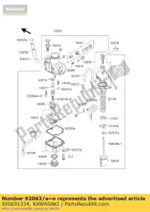 kawasaki 920631334 jet-main, # 125 kx80-l1 - Lado inferior