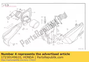 Honda 17230149610 case comp., lucht / c - Onderkant