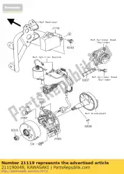 ontsteker kx85a6f van Kawasaki, met onderdeel nummer 211190048, bestel je hier online: