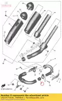 19D1475500, Yamaha, joint, silencieux yamaha yz250f wr250f yz250fx 250 , Nouveau