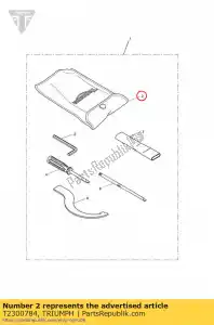 triumph T2300784 caja de herramientas billetera 180 x 100 - Lado inferior