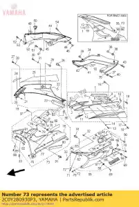 yamaha 2C0Y280930P3 couvrir assy 2, sous - La partie au fond