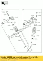 120050051, Kawasaki, valvola di scarico kawasaki d tracker klx 125, Nuovo