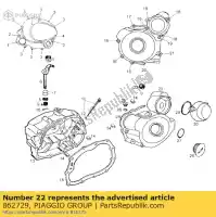 862729, Piaggio Group, Lager derbi cross city senda 125 2006 2007, Nieuw