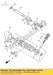 yamaha 214185310000 barra, guía de la horquilla de cambio - Lado inferior