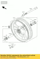 921520178, Kawasaki, colar, fr, eixo, l = 34 vn1600-b1 kawasaki vn 1500 1600 2002 2003 2004 2005 2006 2007, Novo