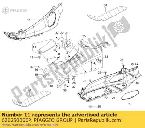 Piaggio Group 620250000P aba de combustível - Lado inferior