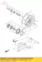 B602533800P1, Yamaha, Rueda de fundición, trasera yamaha  mt 1000 2016 2017 2018, Nuevo