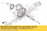 44301KPF850, Honda, asse, fr. ruota honda cbf 250 2004 2006, Nuovo