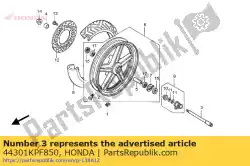 Qui puoi ordinare asse, fr. Ruota da Honda , con numero parte 44301KPF850: