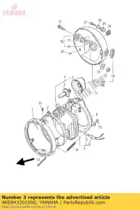 yamaha 4KE843201000 conjunto de lente - Lado inferior