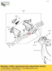 Kawasaki 110610825 gasket - Bottom side