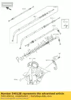 540120632, Kawasaki, cabo acelerador, retorno kawasaki ninja  sl krt edition bx250 a abs b z br250 f e 250sl z250sl 250 , Novo