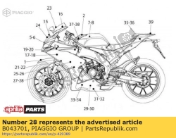 Aprilia B043701, Adesivo lh 