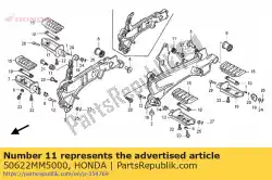 Aquí puede pedir goma, soporte de paso de Honda , con el número de pieza 50622MM5000: