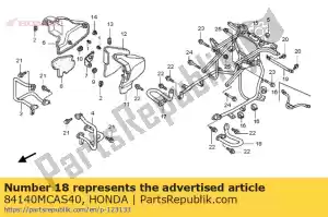 Honda 84140MCAS40 tubo, l. protector de alforja - Lado inferior