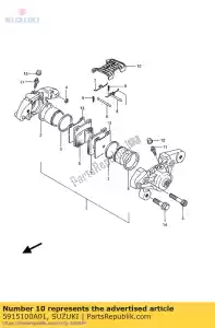 suzuki 5915100A01 cover,caliper - Bottom side