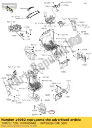 Qui puoi ordinare 01 copertura, lato sedile, sx da Kawasaki , con numero parte 140920720: