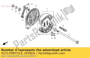 Honda 42311MBTD10 collar, rr. lado de la rueda - Lado inferior