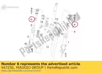 647236, Piaggio Group, kompletny cylinder widelca gilera runner 125 200 2005 2006 2007 2008 2009 2010 2011, Nowy