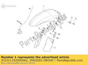 Piaggio Group JC531119200006Z garde-boue avant. cyan - La partie au fond