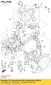 suzuki 1376048G10 beugel, luchtkl - Onderkant