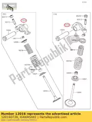 Here you can order the 01 arm-rocker from Kawasaki, with part number 120160728: